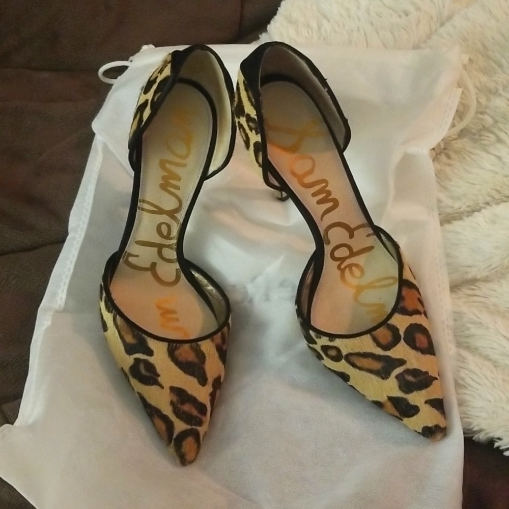 Sam Edelman leopard print heels size 6